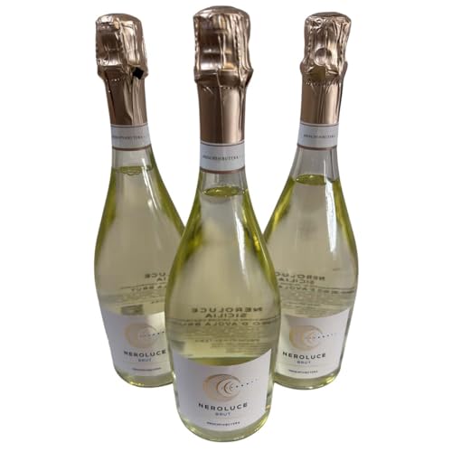 NEROLUCE Sicilia Spumante Brut DOC, Principi di Butera, Schaumwein aus Italien, 750ml, 3er-Set NEROLUCE Sicilia Spumante Brut DOC, Principi di Butera, Schaumwein aus Italien, 750ml, 3er-Set von Generisch