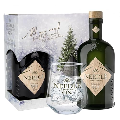 Needle Blackforest Distilled Dry Gin 40% Vol. 0,5 Liter Edition Winter mit Glas von Generisch