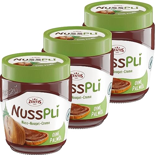 Nusspli Nuss-Nougat-Creme ohne Palmöl 3er Pack (3x300g Glas) von Generisch