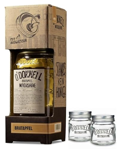 O`Donnell Moonshine I "Shot & Share Combo" I Kombiset “Bratapfel” I 2 Shotgläser I Natürliche Zutaten I Premium Schnaps nach amerikanischer Tradition I 20% Vol. Alkohol O`Donnell Moonshine I "Shot & Share Combo" I Kombiset “Bratapfel” I 2 Shotgläser I Natürliche Zutaten I Premium Schnaps nach amerikanischer Tradition I 20% Vol. Alkohol von Generisch