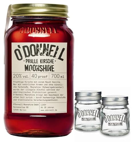 O`Donnell Moonshine I "Shot & Share Combo" I "Pralle Kirsche" I 2 Shotgläser I Natürliche Zutaten I Premium Schnaps nach amerikanischer Tradition I 25% Vol. Alkohol O`Donnell Moonshine I "Shot & Share Combo" I "Pralle Kirsche" I 2 Shotgläser I Natürliche Zutaten I Premium Schnaps nach amerikanischer Tradition I 25% Vol. Alkohol von Generisch