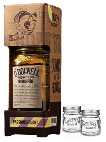 O`Donnell Moonshine Kombiset "Passionsfrucht" Likör I "Shot & Share" I 2 Shotgläser I Natürliche Zutaten I Premium Schnaps nach amerikanischer Tradition I 20% Vol. Alkohol O`Donnell Moonshine Kombiset "Passionsfrucht" Likör I "Shot & Share" I 2 Shotgläser I Natürliche Zutaten I Premium Schnaps nach amerikanischer Tradition I 20% Vol. Alkohol von Generisch