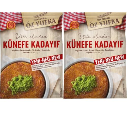 Öz Yufka Kadayıf Teigfäden hauchdünn Künefe Kadayifi Geeignet zur Zubereitung berühmter Dubai Schokolade 300 Gramm x 2 STÜCK Mit Pufai Grocery, Öz Yufka Kadayıf Teigfäden hauchdünn Künefe Kadayifi Geeignet zur Zubereitung berühmter Dubai Schokolade 300 Gramm x 2 STÜCK Mit Pufai Grocery, von Generisch