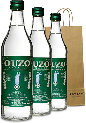 Griechischer OUZO Grün Anis 3x 700ml mit Geschenktasche von Generisch