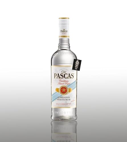 Generisch Old Pascas white Rum 0,7l (37,5% vol.) distilled in Barbados/West Indies Caribbean Island Rum inkl. Mixcompany Postkarte- [Enthält Sulfite] von Generisch