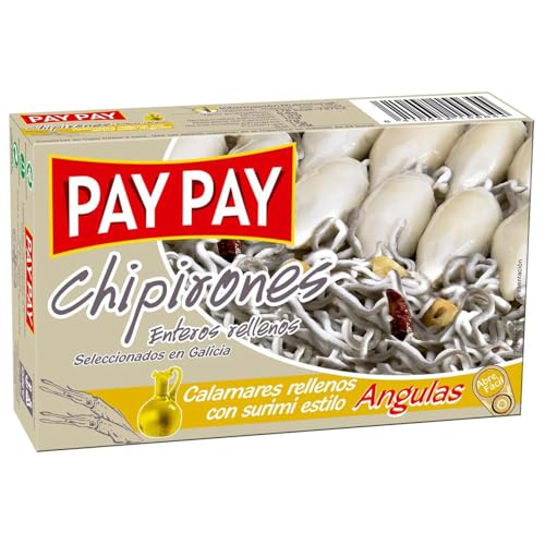 PAY PAY Gefüllte Tintenfische mit Surimi nach Aal-Art, Dose 72 g. 9er Pack von Generisch
