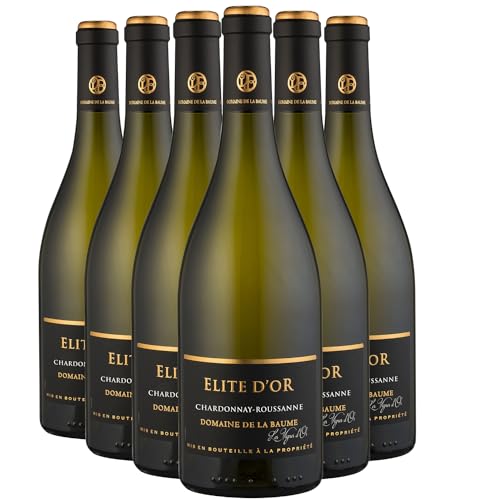 Pays d'Oc Elite d'Or Weißwein 2021 - Domaine de la Baume - g.g.A. - Languedoc - Roussillon Frankreich - Rebsorte Chardonnay, Roussanne - 6x75cl von Generisch