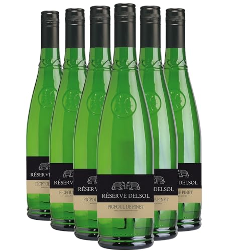 Picpoul de Pinet Réserve Delsol Weißwein 2022 - Les Vignobles Foncalieu - g.U. - Languedoc - Roussillon Frankreich - Rebsorte Piquepoul - 6x75cl von Generisch