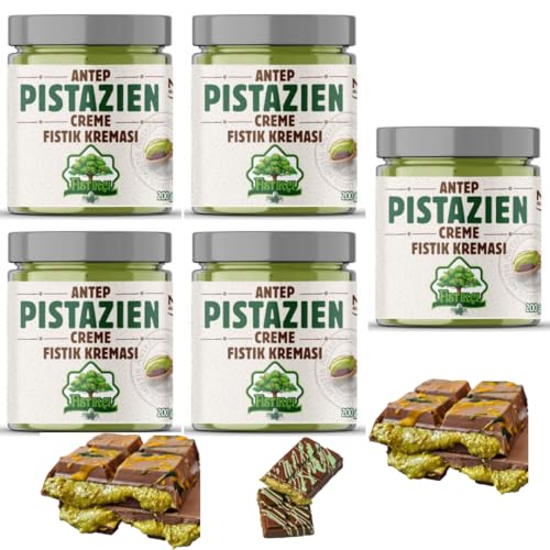 Pistazien Creme Perektif geeignet für die Verwendung von Pistazienpaste und Dubai-Schokolade 200 Gramm X 5 STÜCK mit Pufai Pistazien Creme Perektif geeignet für die Verwendung von Pistazienpaste und Dubai-Schokolade 200 Gramm X 5 STÜCK mit Pufai von Generisch
