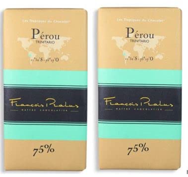 Pralus Tafelschokolade Perou 75%, 2 Tafeln a 100 g von Generisch