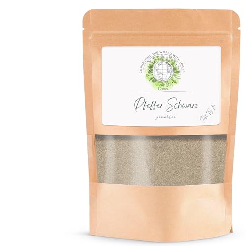 Premium Pfeffer schwarz - gemahlene Pfefferkörner - Gemahlen - Schwarzer Pfeffer - 100g - Spezial Qualität - Pfefferkörner von Generisch