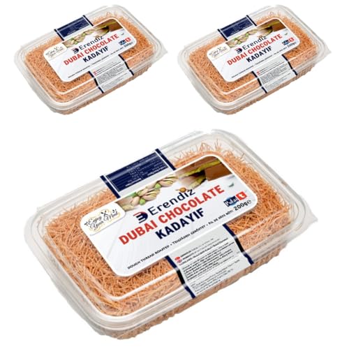 Pufai Gebrauchsfertiger gerösteter Kadayıf für Dubai Schokolade, Geröstet Kadayıf Fertig gerösteter Kadayıf gebrauchsfertig Kadaifi,Teigfäden Engelshaar teigfaden Kataifi 200 Gramm x 3 STÜCK Pufai Gebrauchsfertiger gerösteter Kadayıf für Dubai Schokolade, Geröstet Kadayıf Fertig gerösteter Kadayıf gebrauchsfertig Kadaifi,Teigfäden Engelshaar teigfaden Kataifi 200 Gramm x 3 STÜCK von Generisch