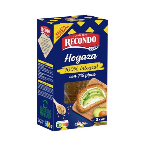 RECONDO Laib-Toastbrot (100% Vollkorn) mit 7% Kernen 240 g, 4er-Pack von Generisch