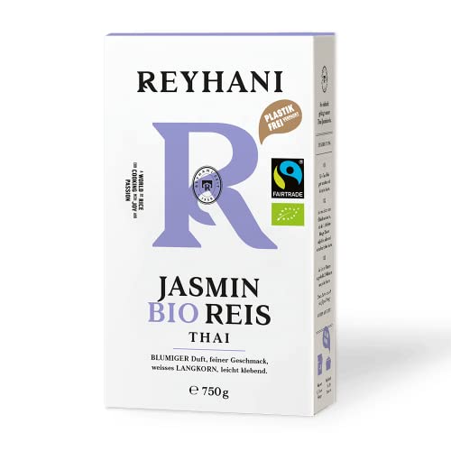 Reyhani Bio-Fairtrade Thai Jasmin Reis | Perfekt zu Curry | Plastikfrei verpackt | 750 g von Generisch