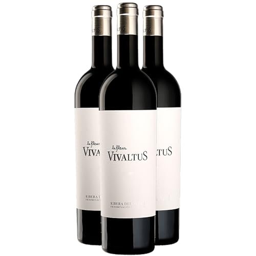 Ribera Del Duero La Fleur Vivaltus Rotwein 2017 - Vivaltus - DO - Castilla y Leon Spanien - Rebsorte Tempranillo, Cabernet Sauvignon - 3x75cl Ribera Del Duero La Fleur Vivaltus Rotwein 2017 - Vivaltus - DO - Castilla y Leon Spanien - Rebsorte Tempranillo, Cabernet Sauvignon - 3x75cl von Generisch