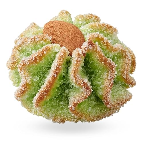 Riccia al pistacchio, Pasticcini Siciliani, sizilianisches Mandelgebäck Pistazie, Paste di Mandorla riccia al pistacchio, 40 g, einzelverpackt Riccia al pistacchio, Pasticcini Siciliani, sizilianisches Mandelgebäck Pistazie, Paste di Mandorla riccia al pistacchio, 40 g, einzelverpackt von Generisch