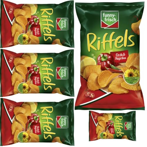 Riffels Chili & Paprika Chips Cracker 150 gramm x 5 Stück von Generisch