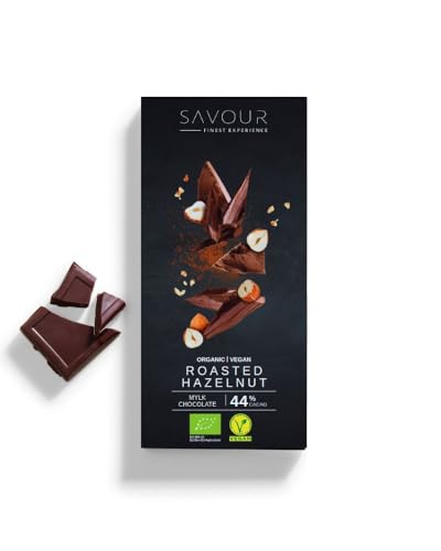 SAVOUR Schokolade | Bio, Vegan, Glutenfrei, ohne Palmöl (1 Tafel, Roasted Hazelnuts) von Generisch