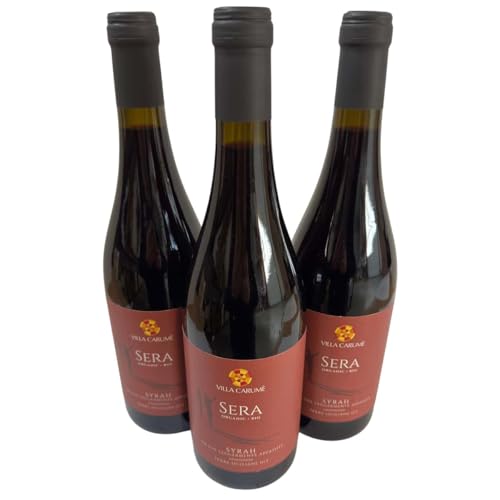 SERA Syrah da Uve leggermente appassite IGT BIO 2023, Villa Carumé, Rotwein aus Italien, 750ml, 3er-Set von Generisch