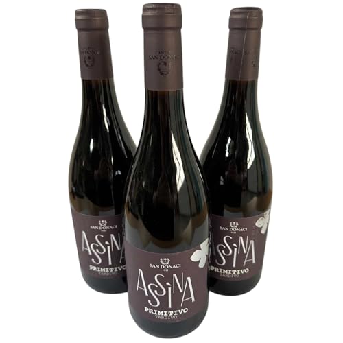 San Donaci, ASSINA Primitivo Tardivo Puglia IGP 2021, Rotwein aus Italien, 750 ml., 3er-Set San Donaci, ASSINA Primitivo Tardivo Puglia IGP 2021, Rotwein aus Italien, 750 ml., 3er-Set von Generisch