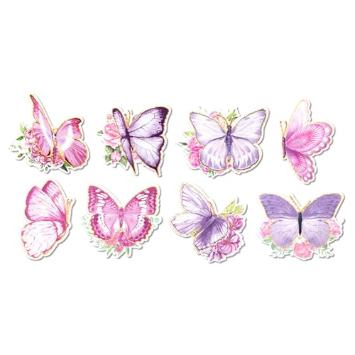 Schmetterlings-Lollipop-Halter, Schmetterlings-Bonbonhalter-Stanzformen - Bunter Lutscherhalter | 8x lustige Schmetterlings-Verpackungskarte, Schmetterlings-Schablonenform für Scrapbook von Generisch