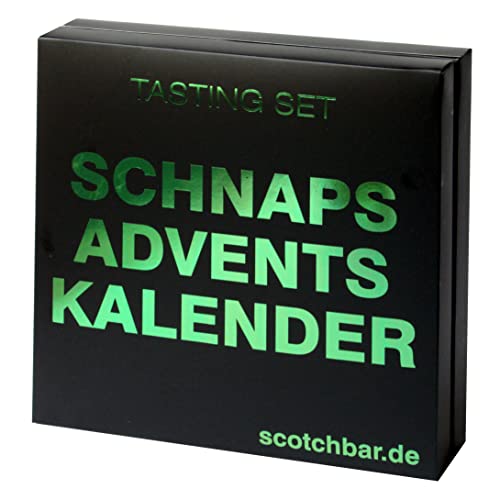 Schnaps Adventskalender in edler Geschenkbox exklusiv von scotchbar – 24 hochwertige Schnäpse von scotchbar