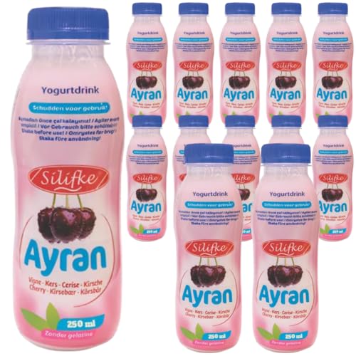 Silifke Kirsche Ayran – Kirsche Joghurtgetränk mit Milch, Praktisch und Erfrischend 250 Mililiter, 12 Er Silifke Kirsche Ayran – Kirsche Joghurtgetränk mit Milch, Praktisch und Erfrischend 250 Mililiter, 12 Er von Generisch