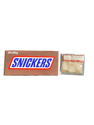 Snickers Schokoriegel 24 x 80g (=1,92 Kg) und 50g Wendlers Kräutersalz von Generisch