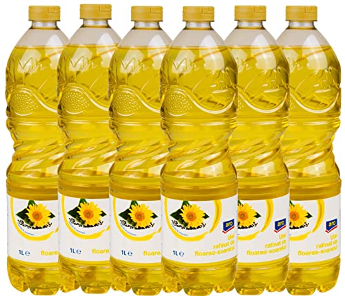 JUNG Sonnenblumenöl 6 X 1Liter Hochwertig Premium Bratöl Sunflower Speiseöl Wertvoll im Geschmack von JUNG