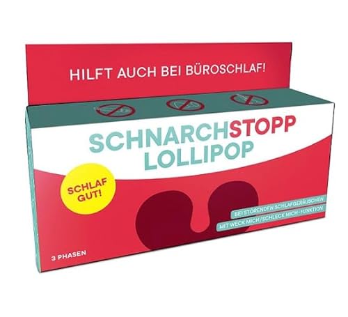 Spaßgeschenk | "Schnarch Stopp Lollipop" |45 g Edelfrucht-Lollis, 3 Stück in den Farben gelb-rot-grün | in praktischer Geschenkbox | Anti Schnarch Geschenk Spaßgeschenk | "Schnarch Stopp Lollipop" |45 g Edelfrucht-Lollis, 3 Stück in den Farben gelb-rot-grün | in praktischer Geschenkbox | Anti Schnarch Geschenk von Generisch