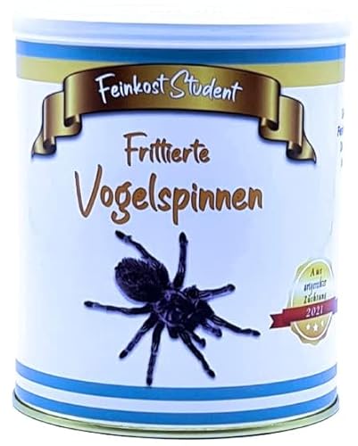 Spinnen-Kamel Penis-Mäusegulasch- Froschschenkel aus der Dose, Scherzarktikel, Lustige Geschenkidee, Party-Brüller, Spaßgeschenk, Nikolausgeschenk, Halloween, (Frittierte Vogelspinnen) von Generisch