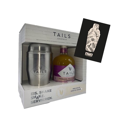 Tails Passion Fruit Martini Cocktail inkl. Shaker (14,9% vol) 0,5 L- [Enthält Sulfite] von Generisch