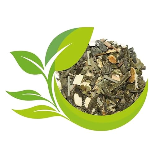 Teehaus Grünfieber - Achtsamkeitstee Energie - mit Lemongras Zitronenmyrte Zitrusschalen Grüner Mate Grüner Tee (100g) von Generisch