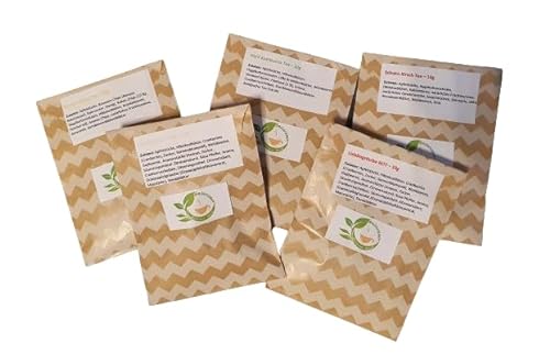 Teehaus Grünfieber - Früchtetee Probierset - 5x10g I 50g I 5 verschiedene Teesorten zum Probieren in ansprechender Verpackung von Generisch
