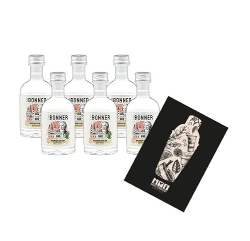 The Bonner Gin Miniatur 6x 50ml (41% Vol) Premium Dry Gin Mini- [Enthält Sulfite] von Generisch