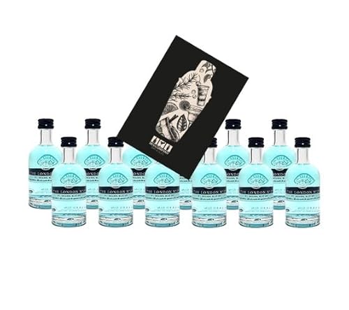 The London N1 Gin Miniatur 12x 50ml (47% vol) Original Blue Gin Mini- [Enthält Sulfite] von Generisch