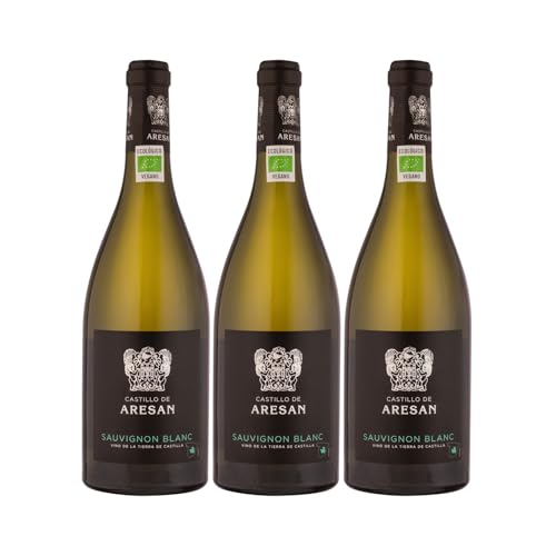 Tierra de Castilla Sauvignon Blanc Weißwein 2020 - Bio - Castillo de Aresan - g.g.A. - Castilla-La Mancha Spanien - Rebsorte Sauvignon Blanc - 3x75cl von Generisch