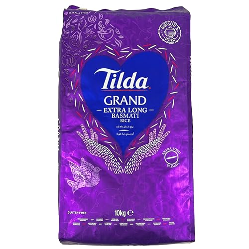 Tilda - Premium Grand White extra long Basmati Reis "Sella" 10 kg - Original Basmatireis aus dem Himalaya - Rice mit langen Körner für besondere Anlässe ideal für One-Pot-Gerichten, Biryanis & Boulos Tilda - Premium Grand White extra long Basmati Reis "Sella" 10 kg - Original Basmatireis aus dem Himalaya - Rice mit langen Körner für besondere Anlässe ideal für One-Pot-Gerichten, Biryanis & Boulos von Generisch