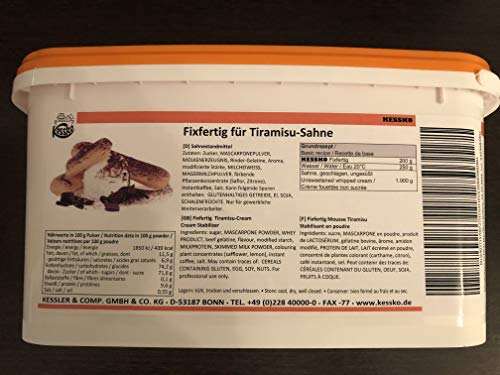 Tiramisu Kessko Sahnefond 900 g, Sahnestand, Sahnesteif, Sahne 0,9 kg (Tiramisu) von Generisch