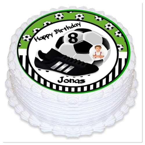 Tortenaufleger Fussball, personalisiert mit Ihren Text, Tortenaufleger Geburtstag Essbarer Tortenaufleger aus Fondant Tortenaufleger Fussball, personalisiert mit Ihren Text, Tortenaufleger Geburtstag Essbarer Tortenaufleger aus Fondant von Generisch