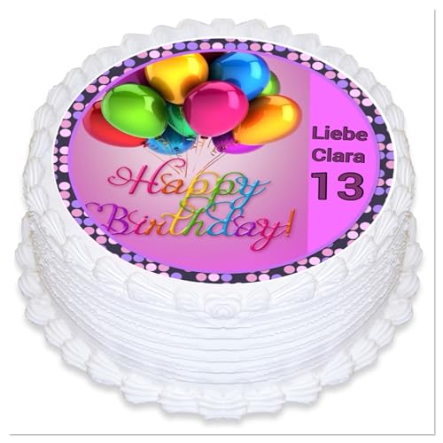 Tortenaufleger Geburtstag,personalisiert mit Ihren Text, Tortenaufleger Geburtstag Essbarer Tortenaufleger aus Fondant Tortenaufleger Geburtstag,personalisiert mit Ihren Text, Tortenaufleger Geburtstag Essbarer Tortenaufleger aus Fondant von Generisch