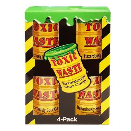 Toxic Waste Candy 4 Pack 168g (4 Original Yellow Tubs) von Generisch