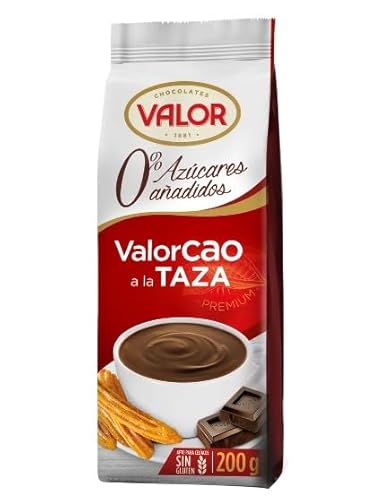 VALORCAO Trinkschokolade 0% Zuckerzusatz 200 g. 4er Pack von Generisch