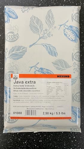 Vollmilch-Schokoladen-Kuvertüre 2,5 kg Java Extra Block von Kessko von Generisch