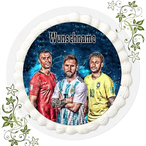 WUNSCHNAME Tortenbild, Zuckerbild mit Motiv, Essbares Foto für Torten, Tortenbild, Tortenaufleger Ø 20cm FONDANT Fußball Nr. 54 WUNSCHNAME Tortenbild, Zuckerbild mit Motiv, Essbares Foto für Torten, Tortenbild, Tortenaufleger Ø 20cm FONDANT Fußball Nr. 54 von Generisch