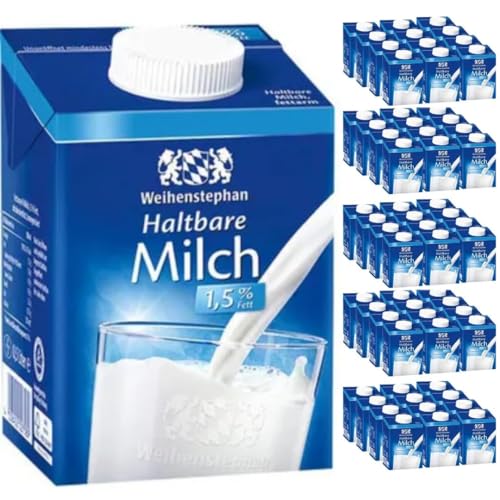 Weihenstephan Milch fettarme H-Milch 1,5% Fett, je 0,5 Liter, 60 Stück mit Pufai Grocery Weihenstephan Milch fettarme H-Milch 1,5% Fett, je 0,5 Liter, 60 Stück mit Pufai Grocery von Generisch