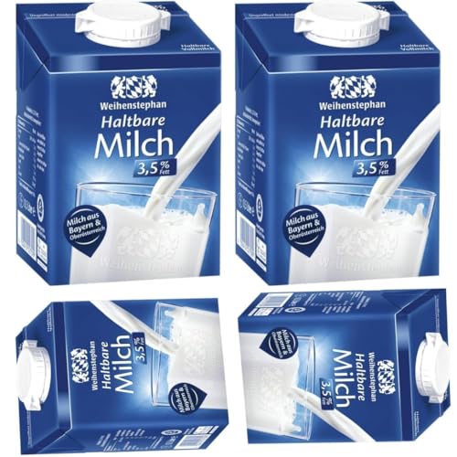Weihenstephaner Milch fettarme H-Milch Haltbare 3,5% Fett, je 0,5 Liter, 4 Stück Weihenstephaner Milch fettarme H-Milch Haltbare 3,5% Fett, je 0,5 Liter, 4 Stück von Generisch