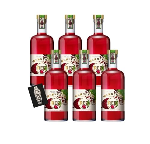 Wenneker 6er-Set RED Beetroot Liqueur 6x 0,7 L (20% vol.) Gemüse Likör Rote Beete original beetroot liqueur distilled in Holland - [Enthält Sulfite] von Generisch