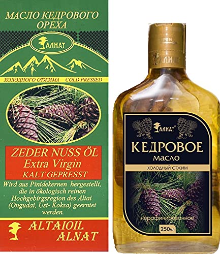 Zeder-Nuss-Öl, Alnat, extra virgin - Kaltgepresst, 250 ml, Кедровое масло von Generisch