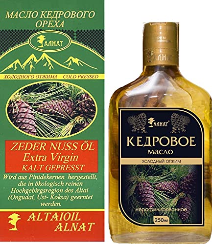 Zeder-Nuss-Öl, Alnat, extra virgin - Kaltgepresst, 250 ml, Кедровое масло Zeder-Nuss-Öl, Alnat, extra virgin - Kaltgepresst, 250 ml, Кедровое масло von Generisch